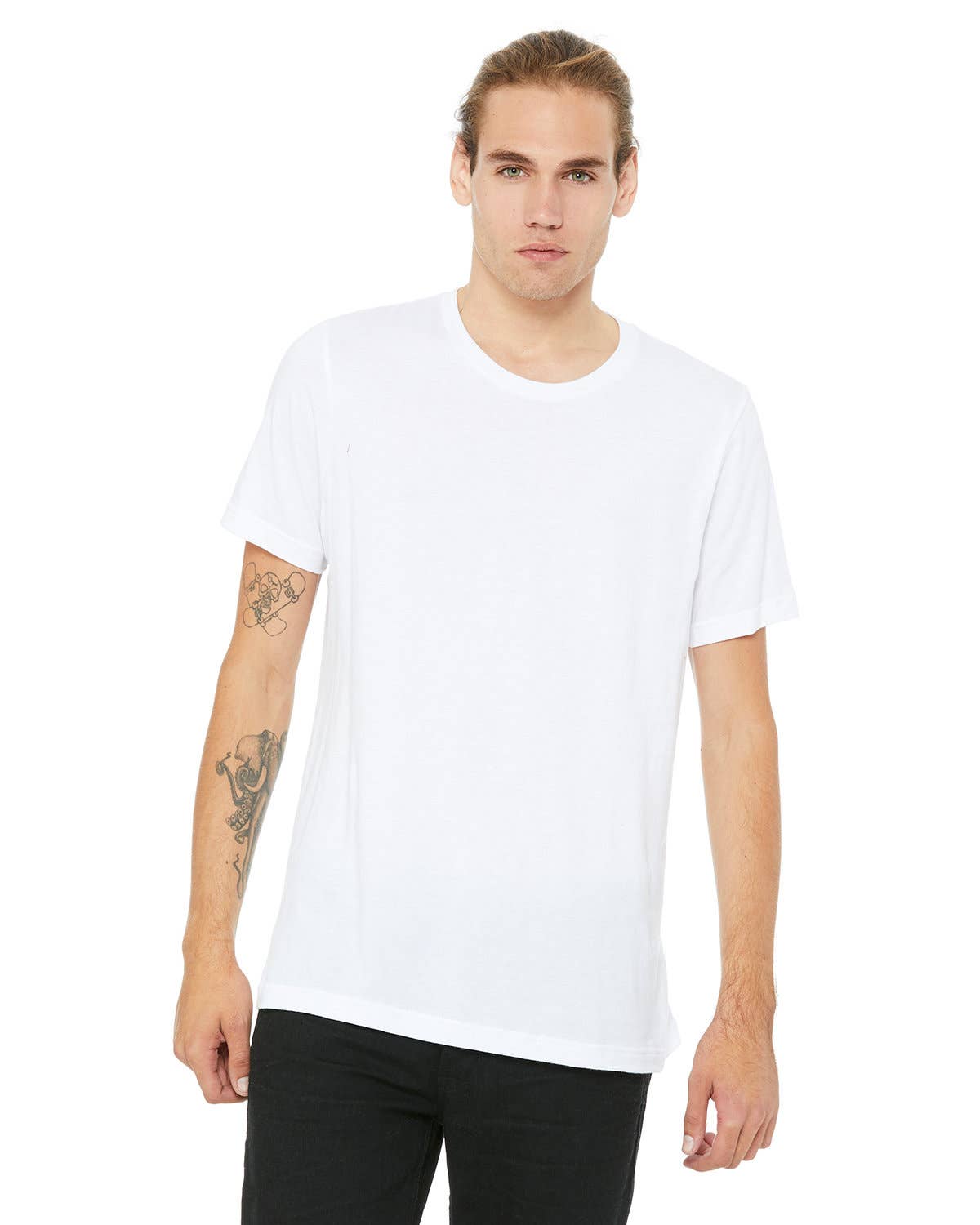 Bella Canvas Unisex Jersey Soft T-Shirt, Blank Shirts 3001C: WHITE / M
