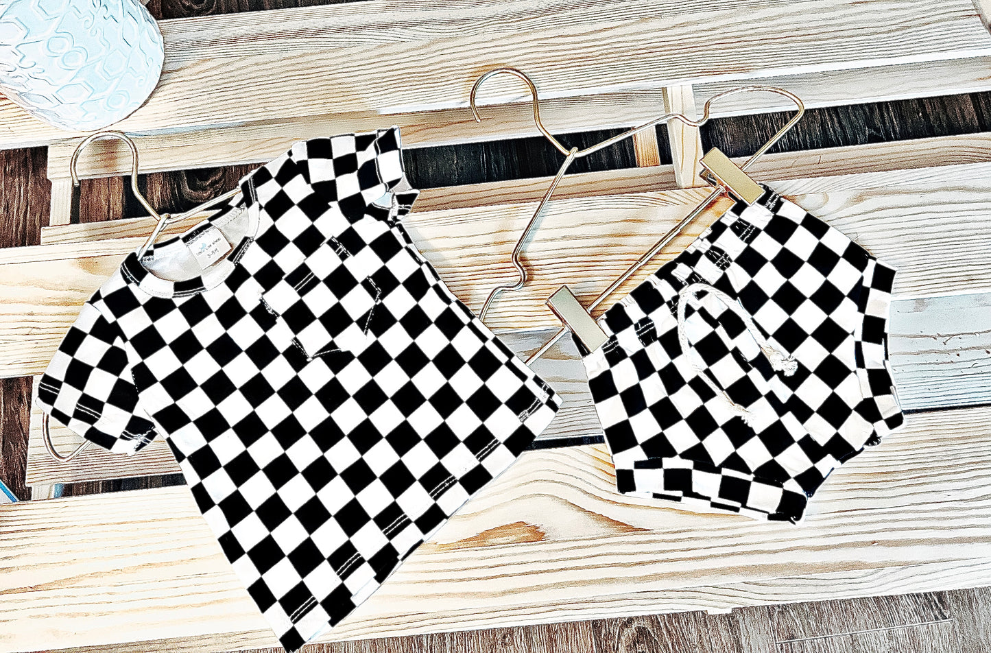 Checkered Short Set