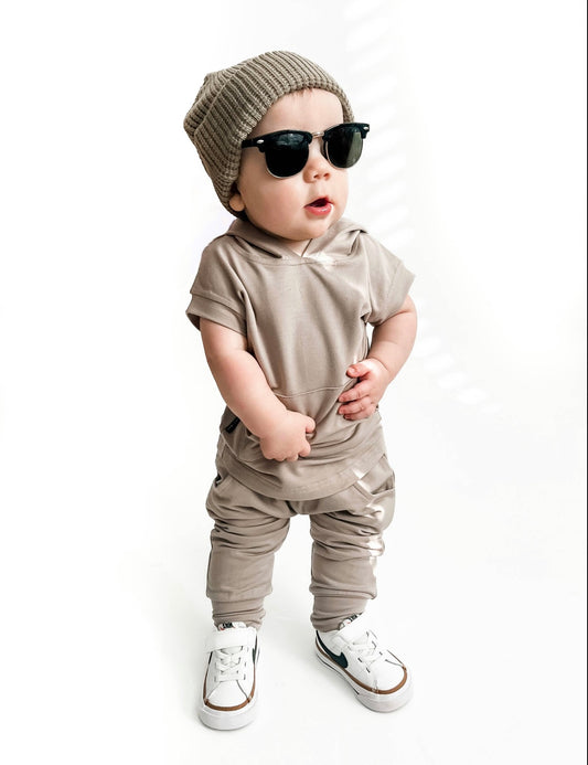 Sand Sleeveless Hoodie