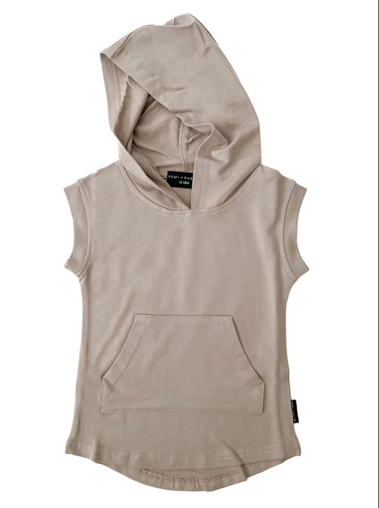 Sand Sleeveless Hoodie