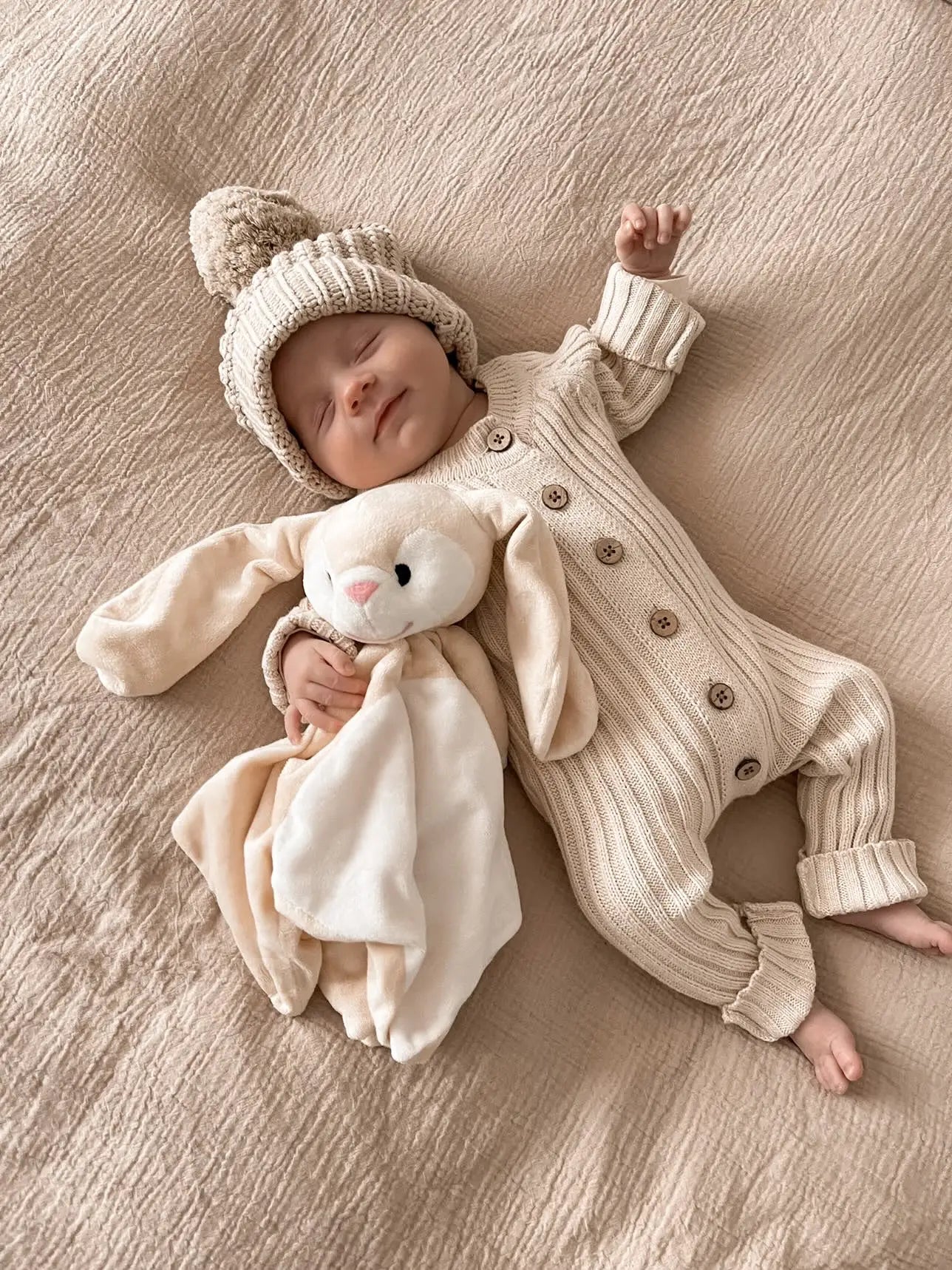 Keepsake Knit Romper - Honey Milk