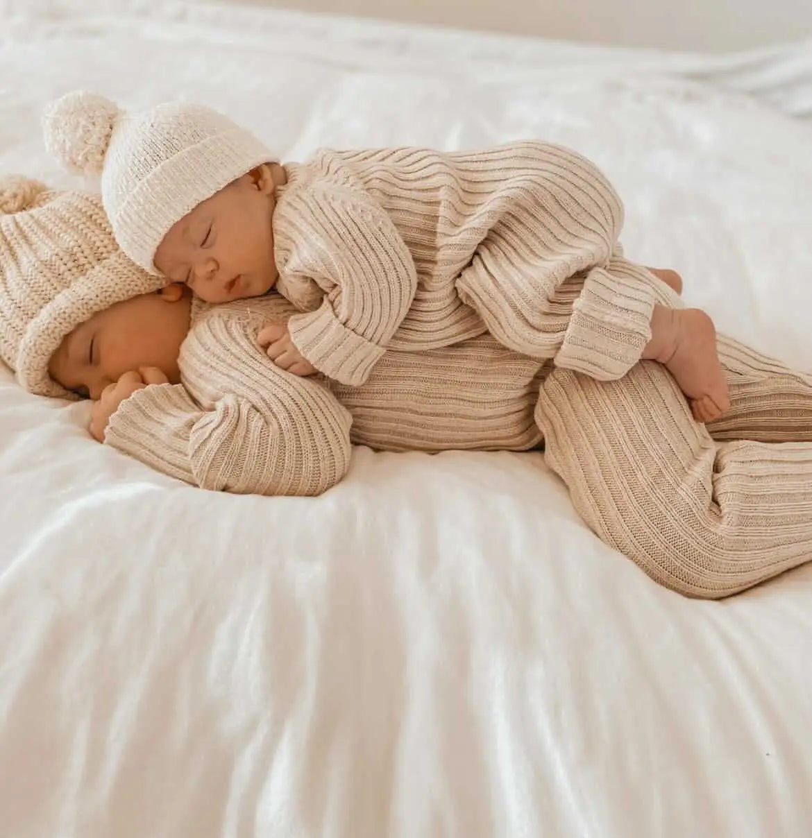 Keepsake Knit Romper - Honey Milk